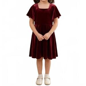 NEW EMMA JEAN addison velvet dress in magenta